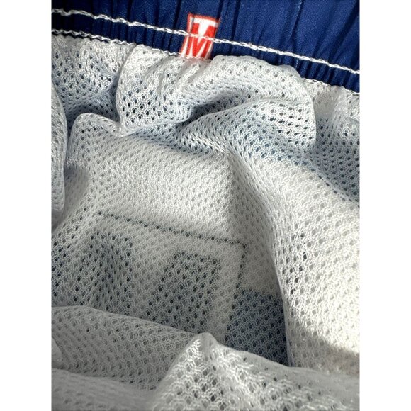 Mens USA Shorts Stars & Stripes Navy Blue & White Medium Swim Trunks Casual - Picture 14 of 15